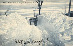 After a Winter Storm on Houghton Hill, Barre, Mass Postcard