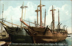Rousseau and Desdemona, two of New Bedford's Oldest Whalers, New Bedford, Mass Postcard