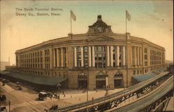 The South Terminal Station, Dewey Station - Boston, Mass Postcard