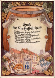 Aufgabeort Hofbräuhaus München Postcard