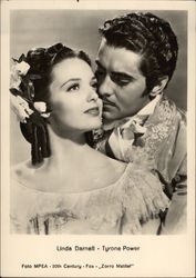 Linda Darnell - Tyrone Power Postcard