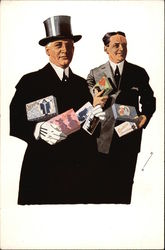 Gentlemen buying chocolates Advertising Postcard Postcard