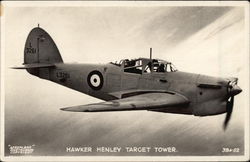 Hawker Henley Target Tower Postcard