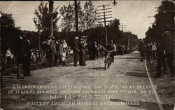 M.M.Motorcycle Racing - G. M. Green September 7 1908 Postcard
