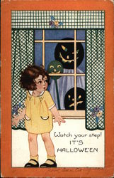 Watch Your Step! It's Halloween Postcard