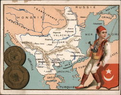 Map of Bulgaria and Surrounding Countries Maps Trade Card Trade Card Trade Card