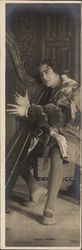 Fred Terry Playing Harp Postcard