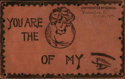 You are the Apple of My Eye Leather Postcard Postcard