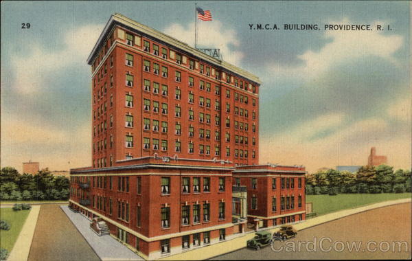 Bird's Eye View of YMCA Building Providence Rhode Island