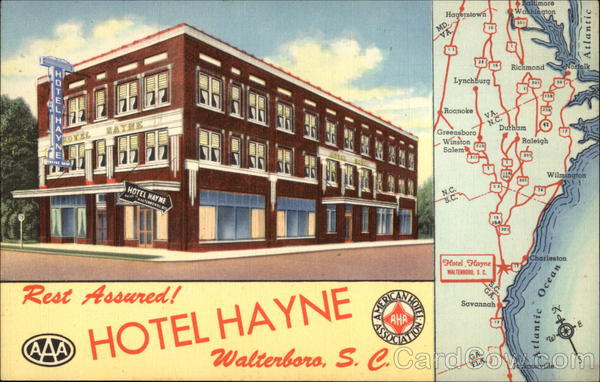Rest Assured! Hotel Hayne, American Hotel Association Walterboro South Carolina