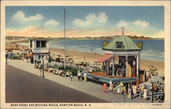 Band Stand and Bathing Beach Hampton Beach New Hampshire