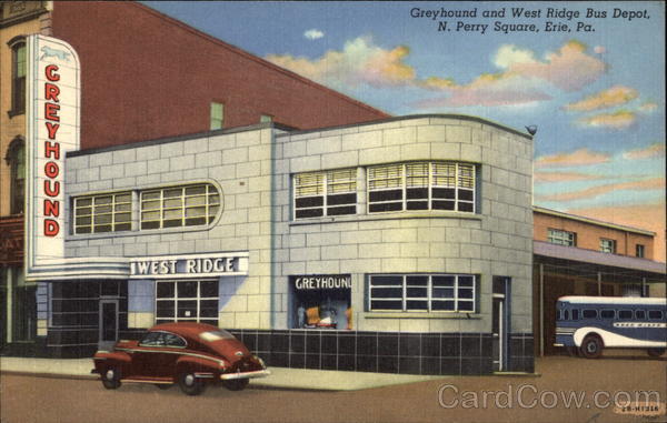 Greyhound and West Ridge Bus Depot, N. Perry Square Erie Pennsylvania