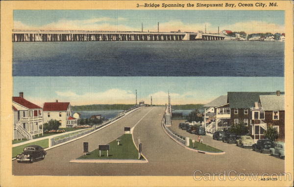 Bridge Spanning the Sinepuxent Bay Ocean City Maryland