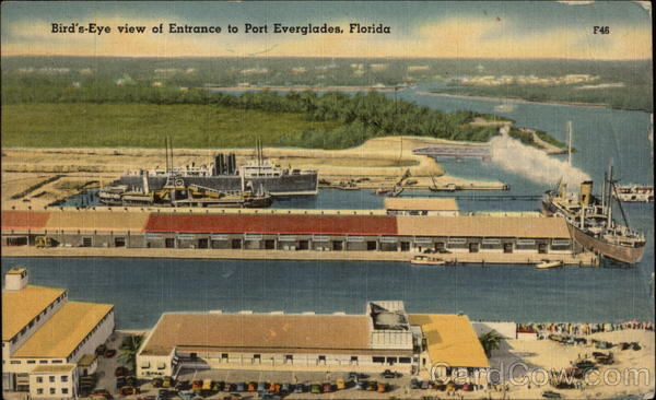 Bird's Eye View of Entrance to Everglades Port Everglades Florida