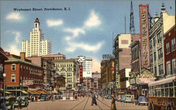 View of Weybosset Street Providence Rhode Island