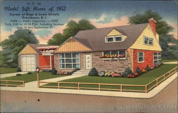V.F.W. Model Gift Home of 1952 Providence Rhode Island