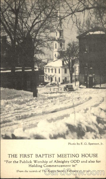 The First Baptist Meeting House Providence Rhode Island