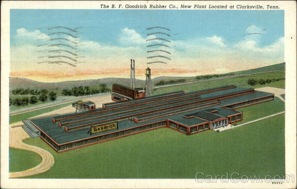 Aerial View of the BF Goodrich Rubber Company Plant Clarksville Tennessee