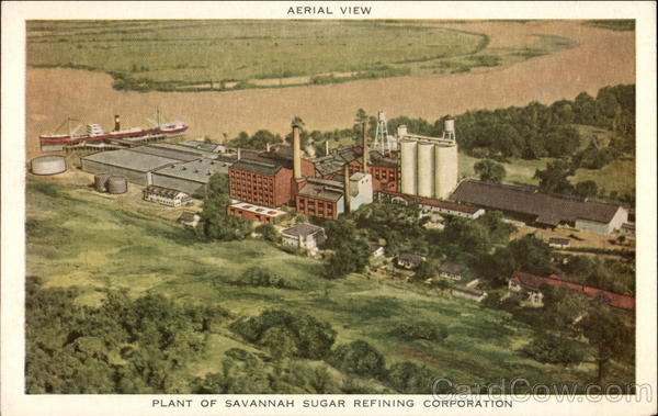 Aerial View - Plant of Savannah Sugar Refining Corporation Port Wentworth Georgia