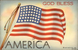 God Bless America Flags Postcard Postcard