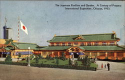 The Japanese Pavilion and Garden, A Century of Progress Postcard