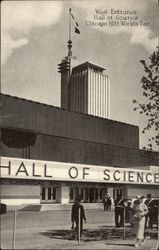 Hall of Science - West Entrance 1933 Chicago World Fair Postcard Postcard