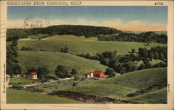 Greetings from Chardon, Ohio - Scenic Aerial View Postcard Postcard