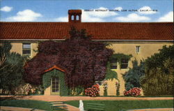 The vine-covered Dormitory Hall at Jesuit Retreat House Los Altos, CA Postcard Postcard