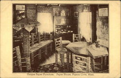 Unique Paper Furniture at the Paper House Postcard