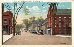 Main St. Looking South Windsor, VT Postcard Postcard