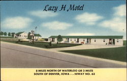 Street View of Lazy H Motel - Highway 63 Postcard