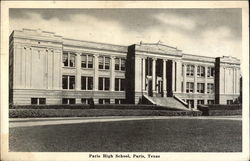 Paris High School Texas Postcard Postcard