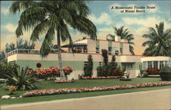 A Modernistic Florida Home Postcard