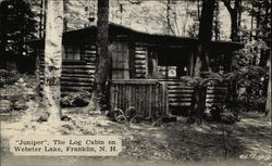 Juniper - Log Cabin on Webster Lake Franklin, NH Postcard Postcard