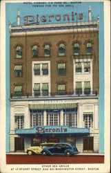 Hotel Pieroni, 7-8 Park Sq Boston, MA Postcard Postcard