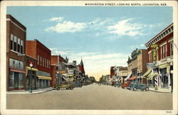 Washington Street, Looking North Postcard