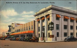 Andrews Avenue at E. Las Olas Boulevard Fort Lauderdale, FL Postcard Postcard