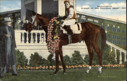 Gallahadion - Winner of 1940 Kentucky Derby Horses Postcard Postcard