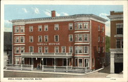 Snell House with Couple on Front Steps Postcard