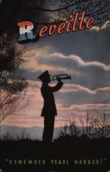 Reveille - "Remember Pearl Harbor!" World War II Postcard Postcard