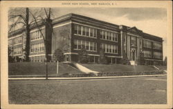 Junior High School West Warwick, RI Postcard Postcard