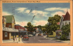 Main Street View of Point Independence Postcard