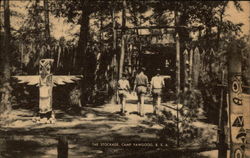 The Stockade, Camp Yawgoog, BSA Rockville, RI Postcard Postcard