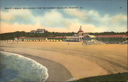 Bailey's Beach, Exclusively for the summer residents Newport, RI Postcard Postcard