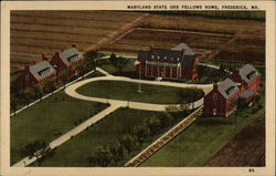 Aerial View of Maryland State Odd Fellows Home Frederick, MD Postcard Postcard