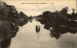 Scene on Saugatucket River Postcard