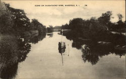 Scene on Saugatucket River Postcard