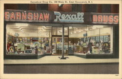 Earnshaw Drug Co East Greenwich, RI Postcard Postcard