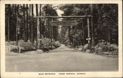 Main Entrance at the Georgia Warm Springs Foundation - The Merriwether Inn Postcard Postcard