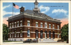 Post Office Brunswick, GA Postcard Postcard